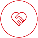 
                  Pictogram of holding hands to signify the equality and diversity at Laurastar.
                  
